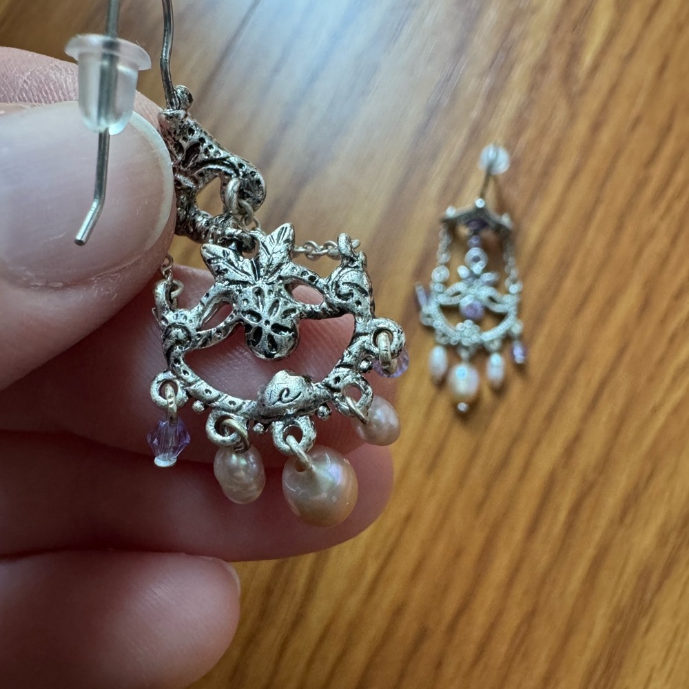 Liz Claiborne Matching Jewelry Set Choker Necklace Earrings Bracelet Silver - Picture 4 of 14